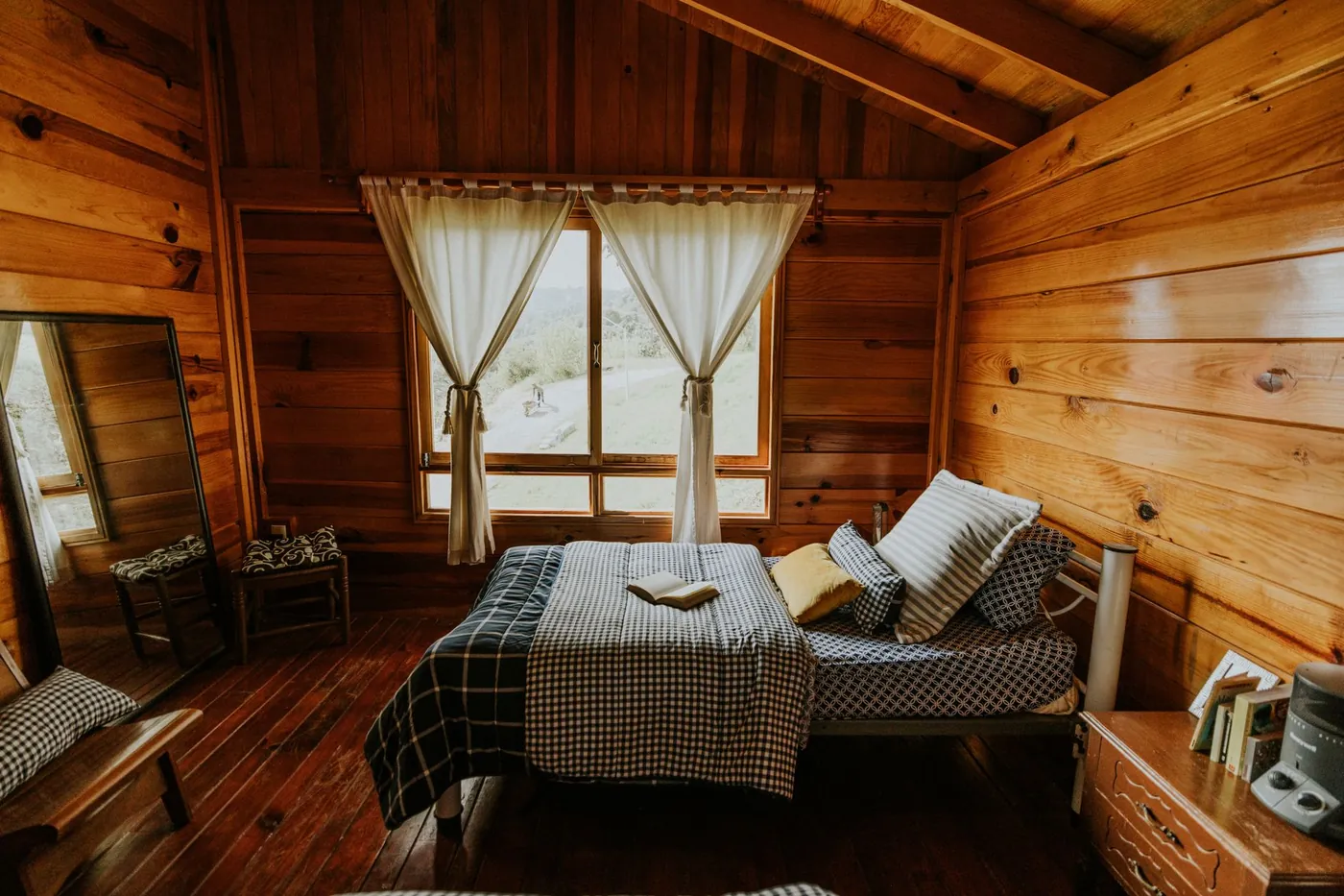Quarto aconchegante do Solar Calume